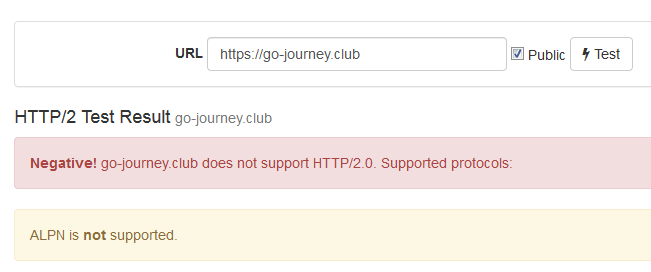 HTTP/2 Test Verify HTTP/2.0 Support
