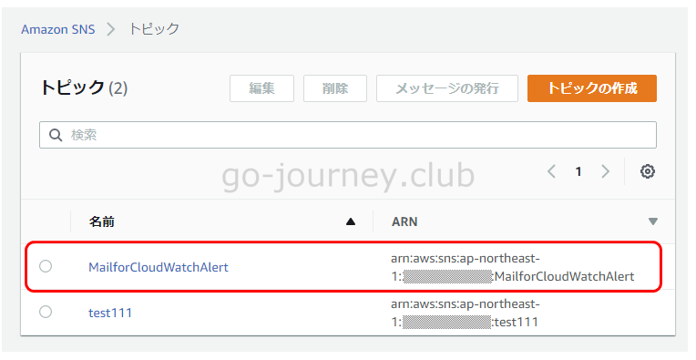 【AWS】SNS（Simple Notification Service）でメールを送信する設定手順